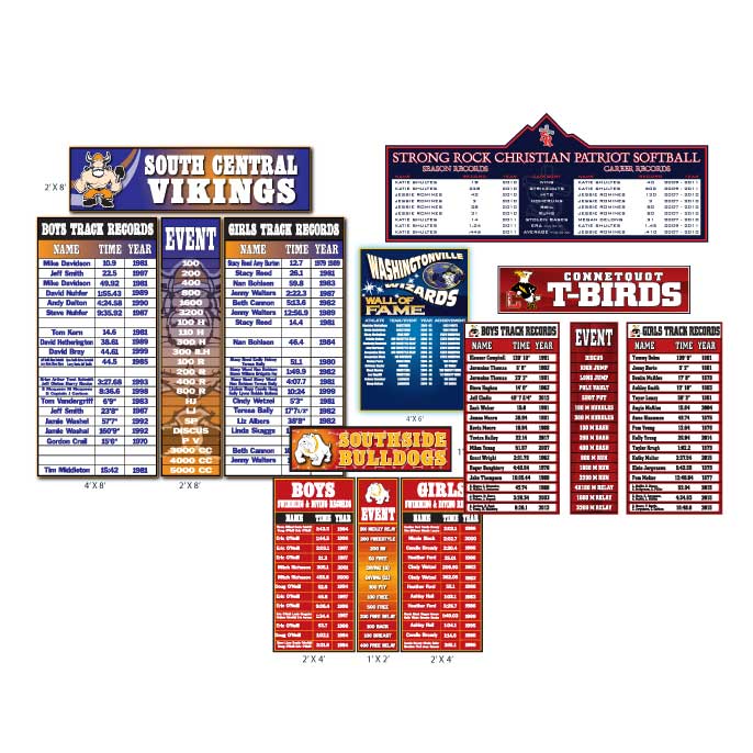 Sports Record Boards Team Pride Awards